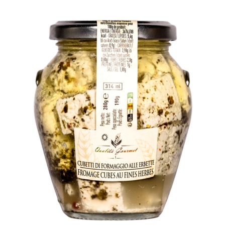 CUBES DE FROMAGE AUX HERBES 280GR - QUALITA' GOURMET