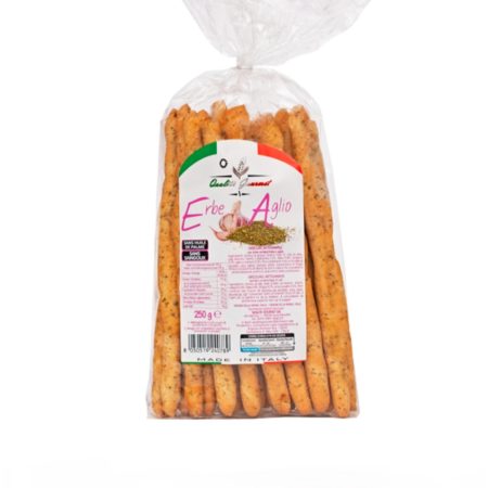 GRESSINS AUX HERBES ET A' L'AIL -QUALITA' GOURMET- 250GR