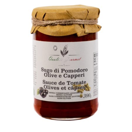SAUCE TOMATE AUX OLIVES ET CAPRES -QUALITA' GOURMET- 300GR